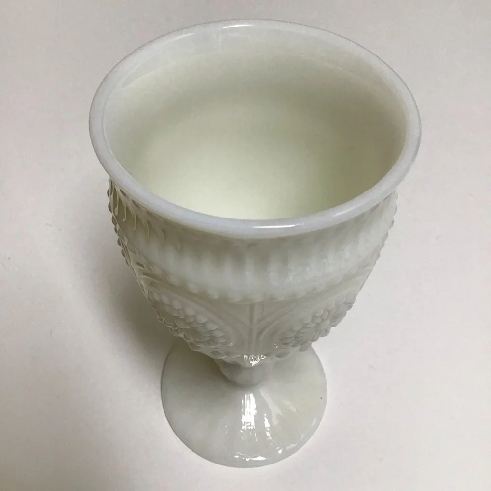 The Pioneer Woman Adeline Snow Milk Glass Goblet Tumbler Chalice White Gibson